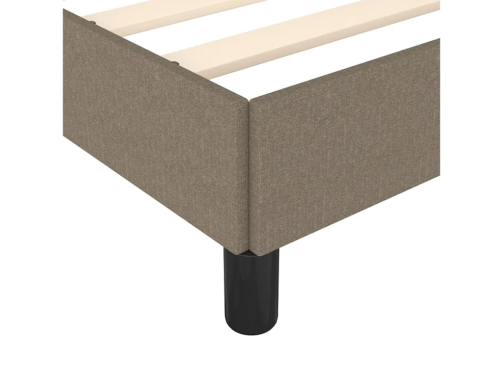 Cadre de lit sans matelas taupe 80x200 cm tissu