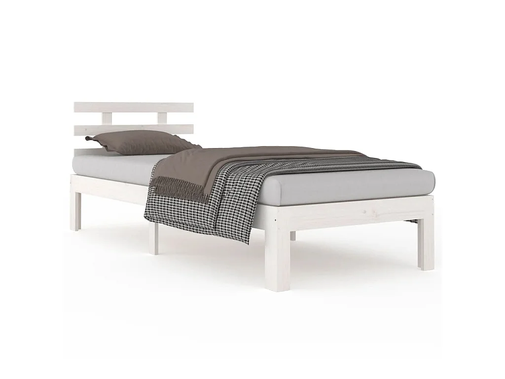 Cadre de lit sans matelas blanc 90x190 cm