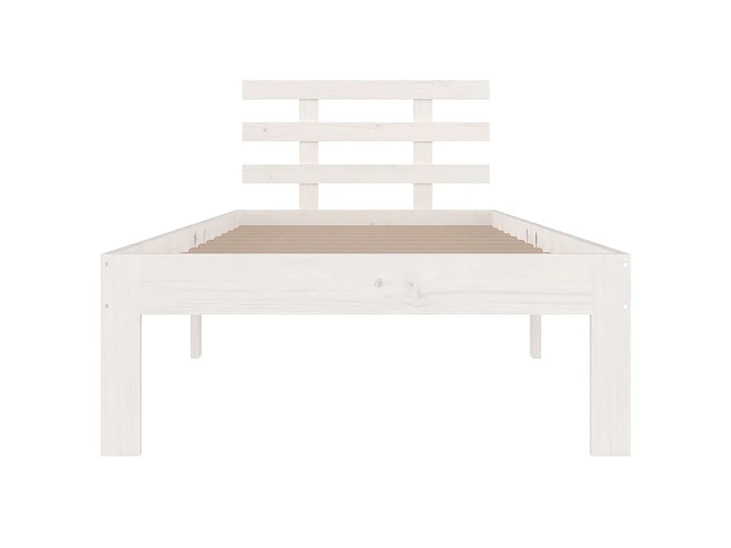 Cadre de lit sans matelas blanc 90x190 cm