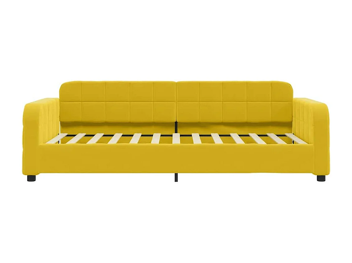 Tagesbett mit Matratze Gelb 80x200 cm Samt