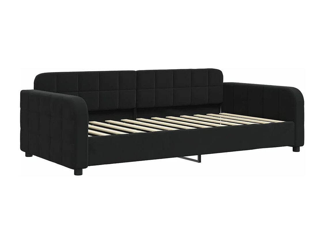 Lit de repos sans matelas noir 90x200 cm velours