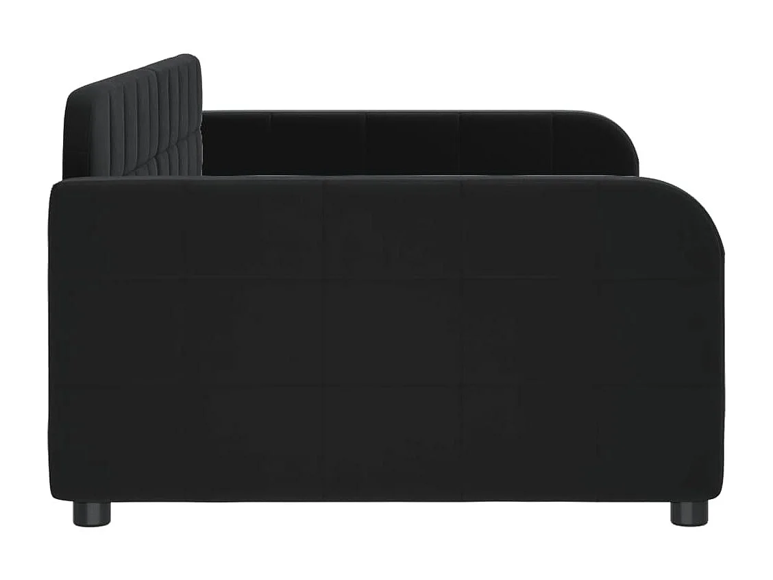 Lit de repos sans matelas noir 90x200 cm velours