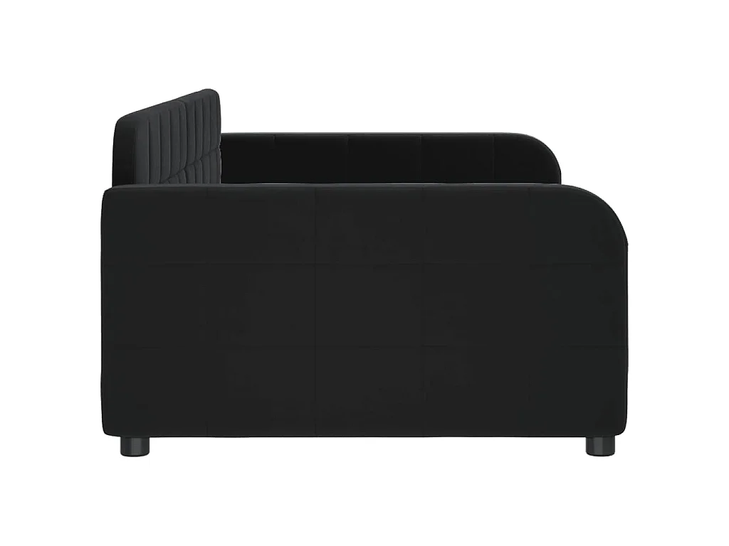 Lit de repos sans matelas noir 90x200 cm velours