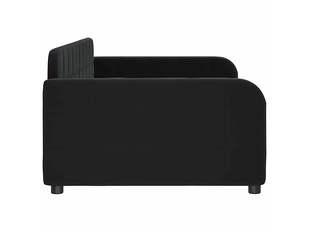 Slaapbank 90x200 cm fluweel zwart