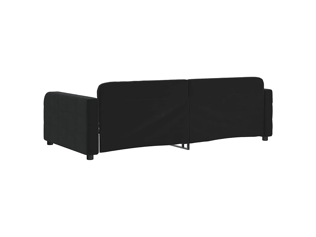 Slaapbank 90x200 cm fluweel zwart