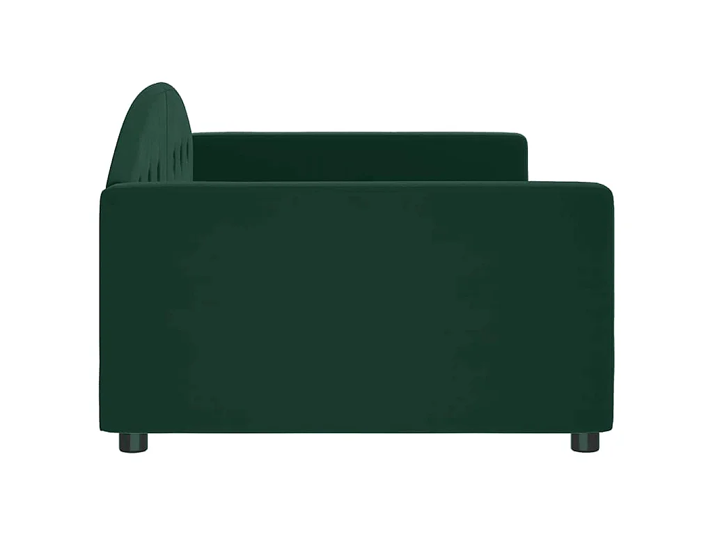 Lit de repos sans matelas vert foncé 100x200 cm velours