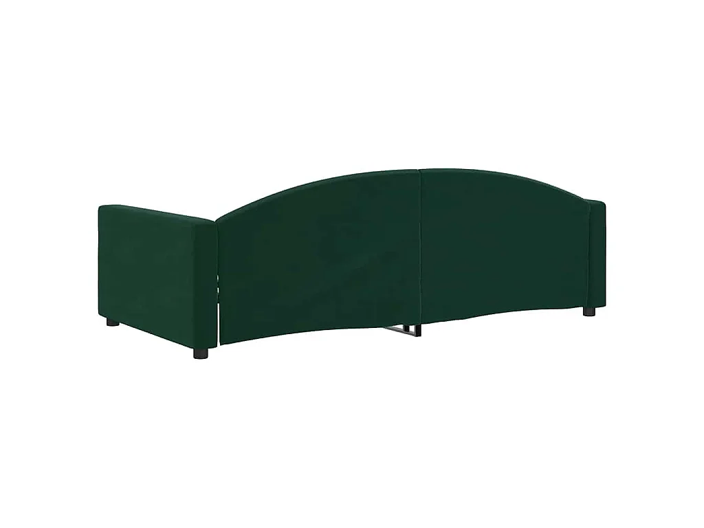 Lit de repos sans matelas vert foncé 100x200 cm velours