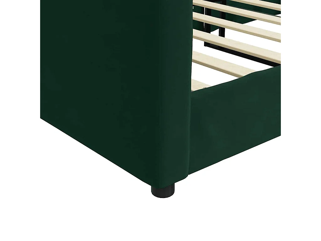 Lit de repos sans matelas vert foncé 100x200 cm velours