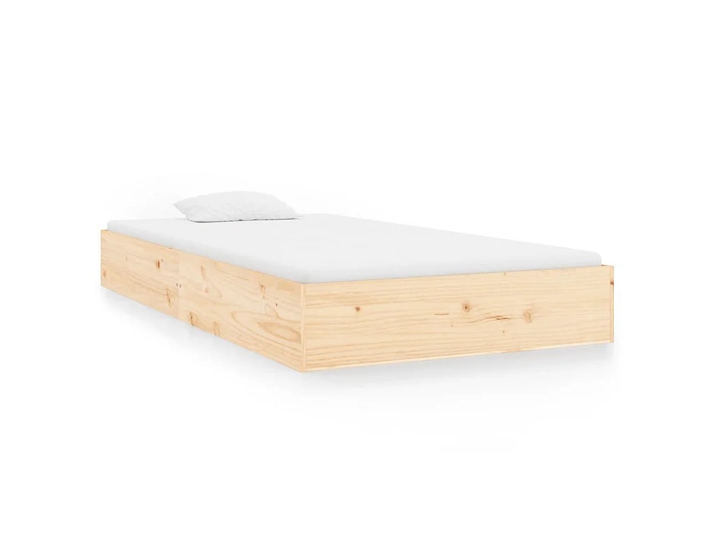 Cadre de lit sans matelas bois massif 90x200 cm