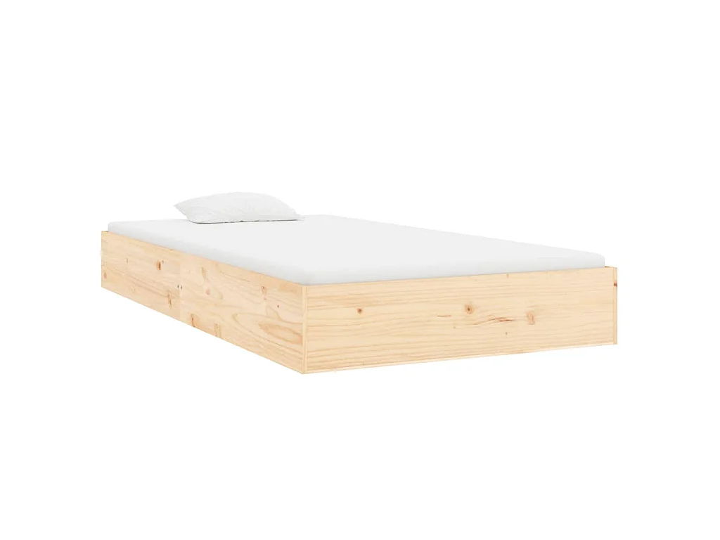 Cadre de lit sans matelas bois massif 90x200 cm