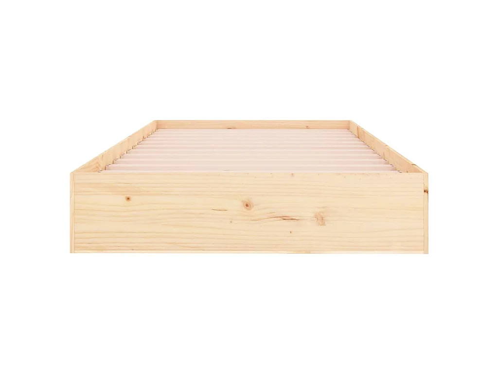 Cadre de lit sans matelas bois massif 90x200 cm