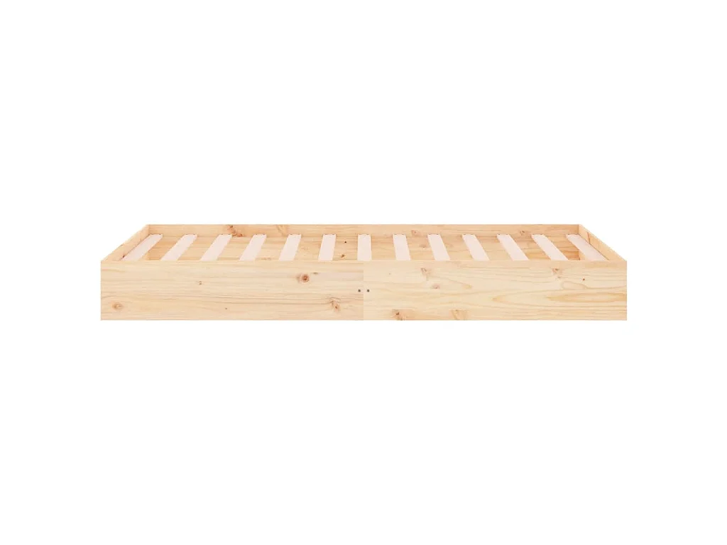 Cadre de lit sans matelas bois massif 90x200 cm