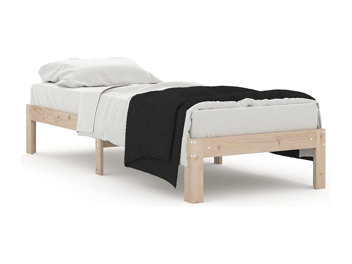 Bedframe massief hout 75x190 cm