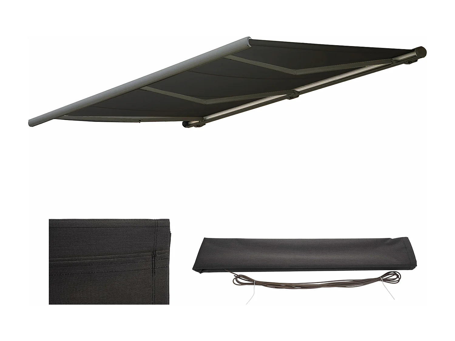 Wymienne poszycie do markizy H124,  Poliester antracytowy