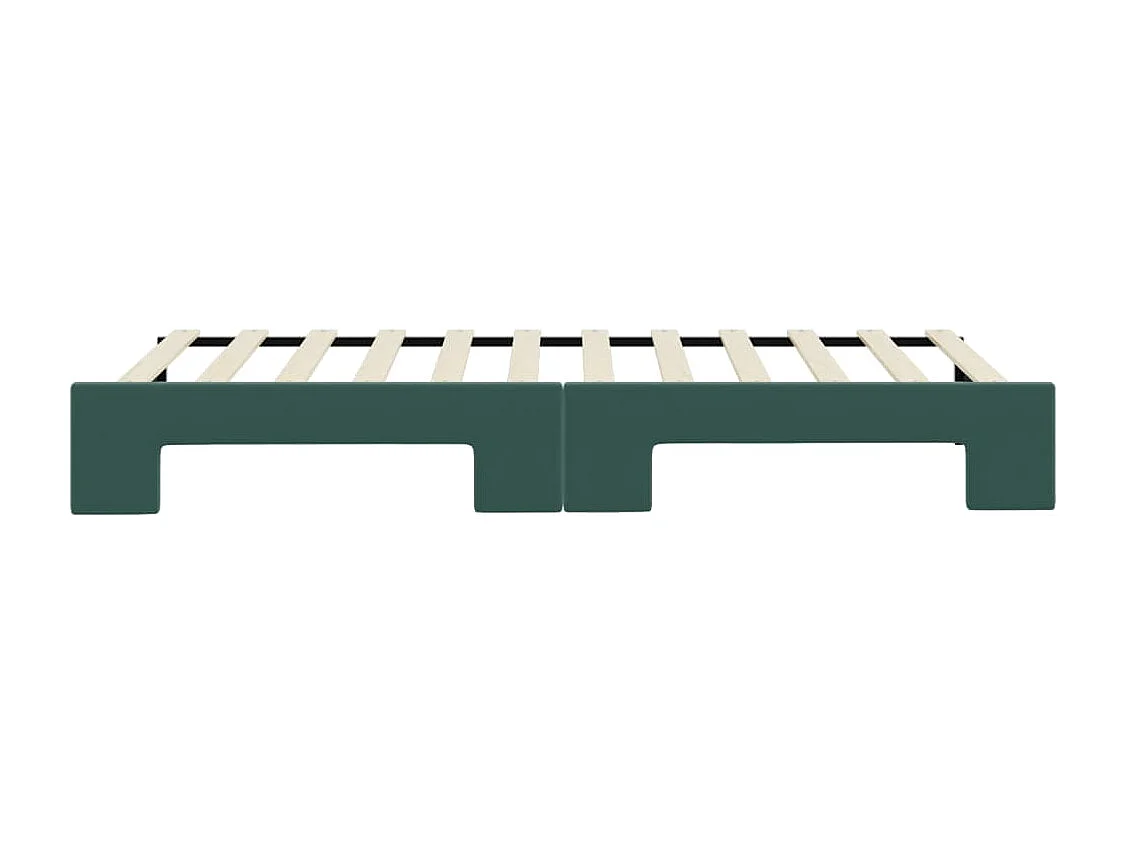 Divano Letto con Letto Estraibile Verde Scuro 90x200cm Velluto