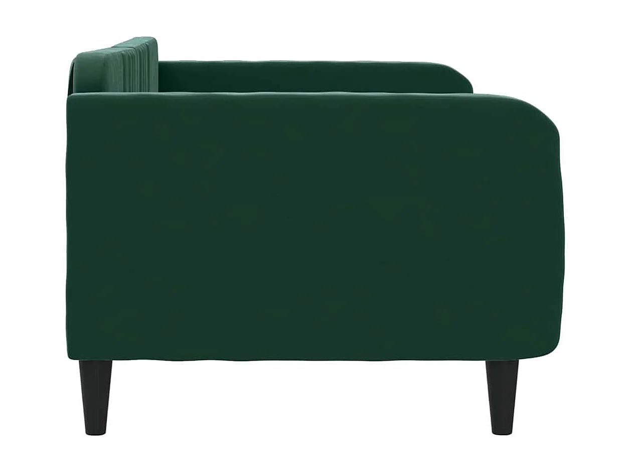 Lit de repos sans matelas vert foncé 90x200 cm velours