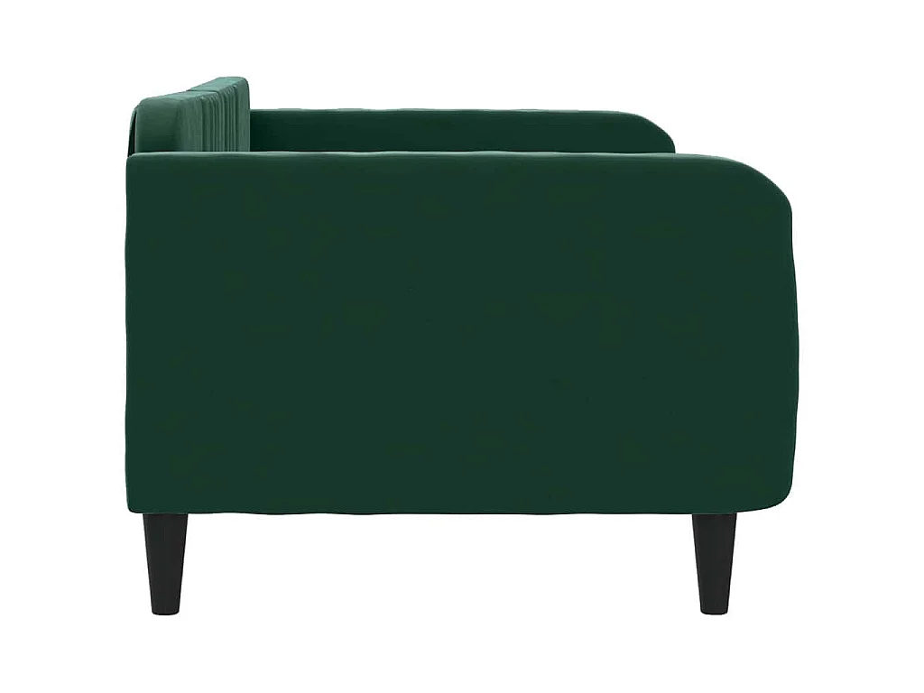 Lit de repos sans matelas vert foncé 90x200 cm velours
