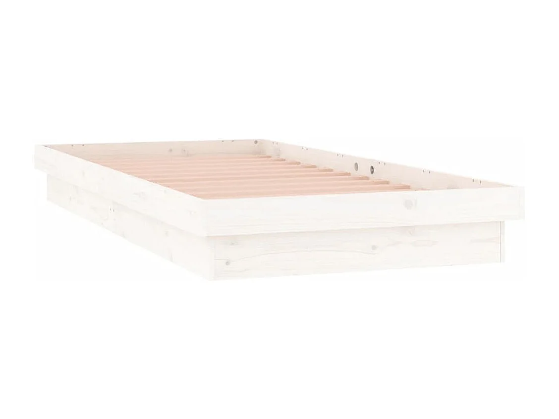 Giroletto con LED Bianco 90x190 cm Single in Legno Massello