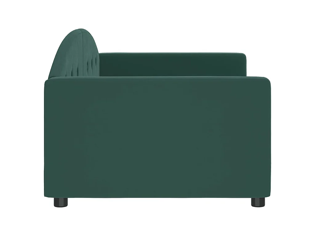 Lit de repos sans matelas vert foncé 90x200 cm velours