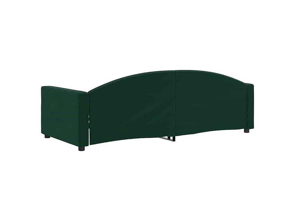 Lit de repos sans matelas vert foncé 90x200 cm velours