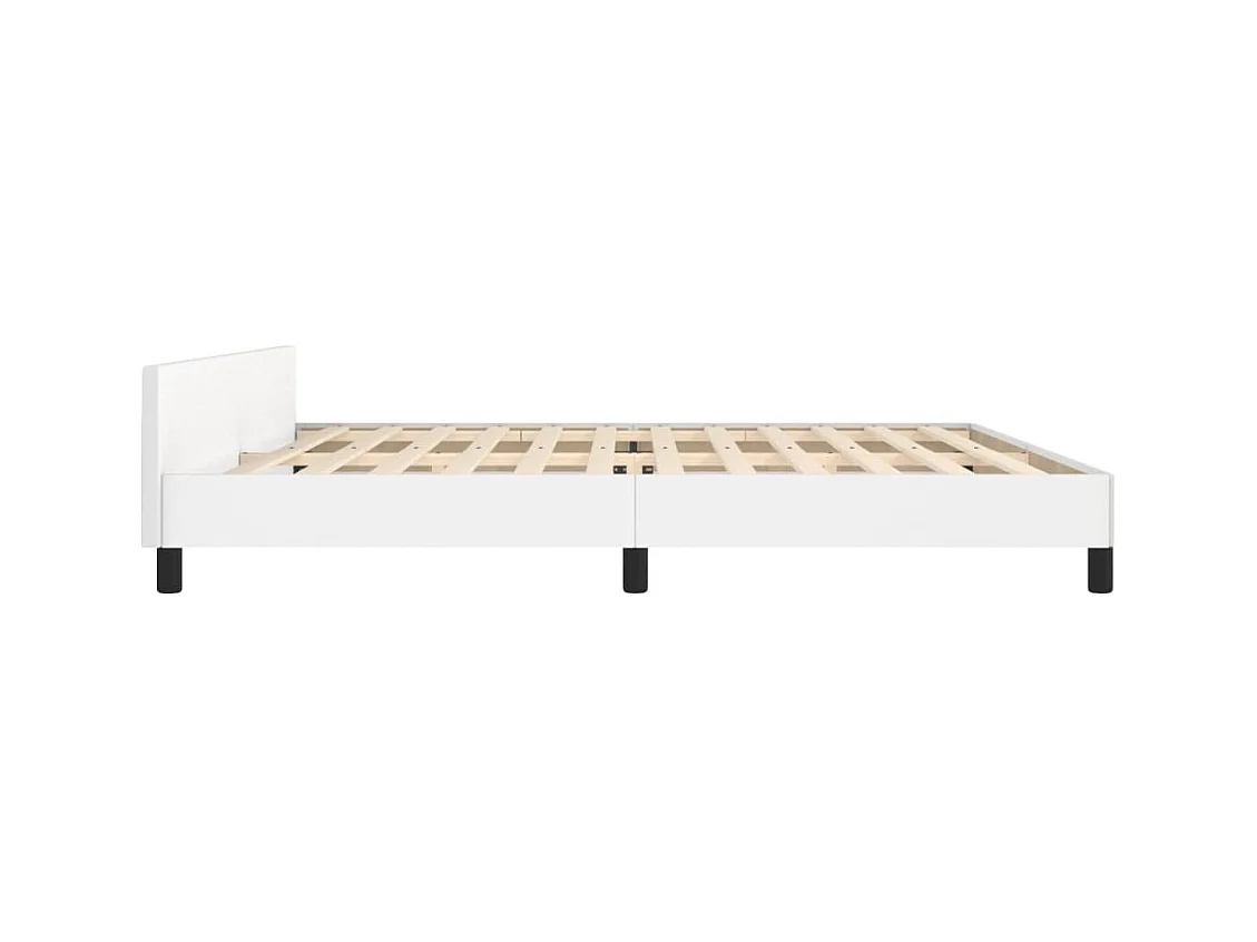 Giroletto con Testiera Bianco 200x200 cm in Similpelle