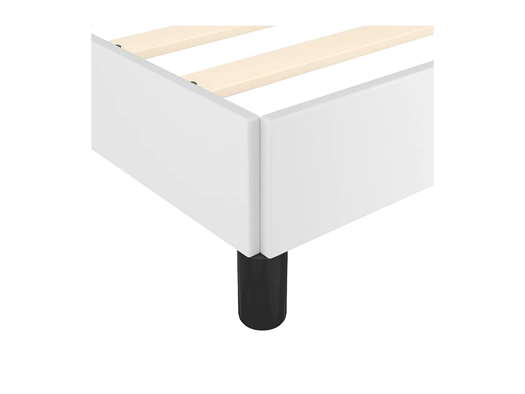 Giroletto con Testiera Bianco 200x200 cm in Similpelle