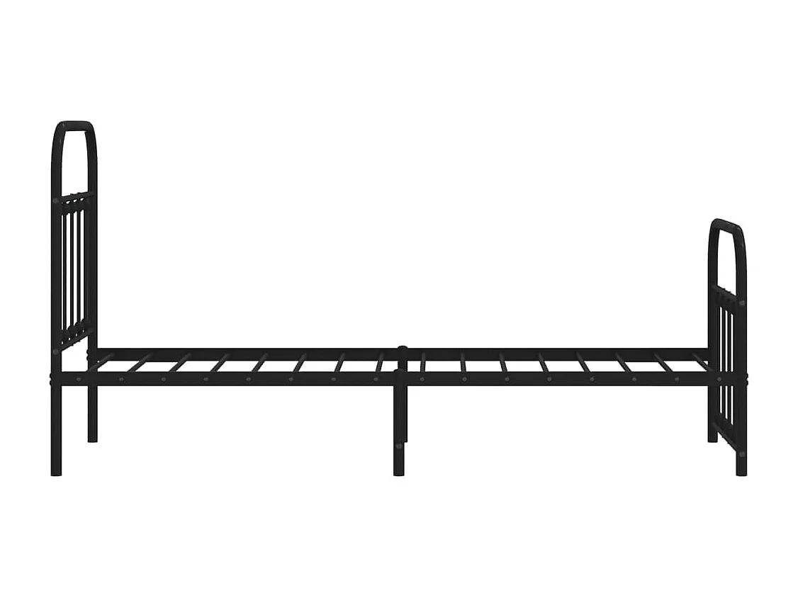 Estructura cama sin colchón con estribo metal negro 75x190 cm