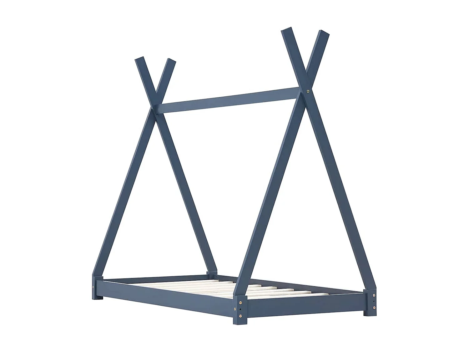 Estrutura de cama para crianças 80x160 cm pinho maciço cinza