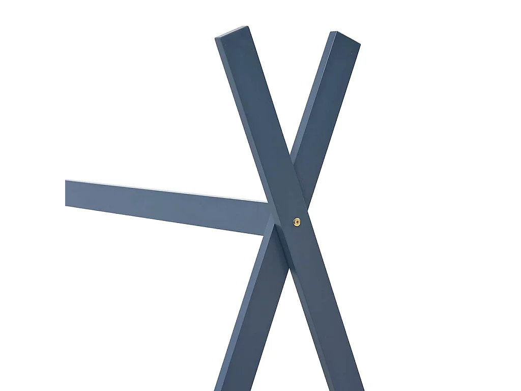 Cadre de lit d'enfant Gris Bois de pin massif 80x160 cm