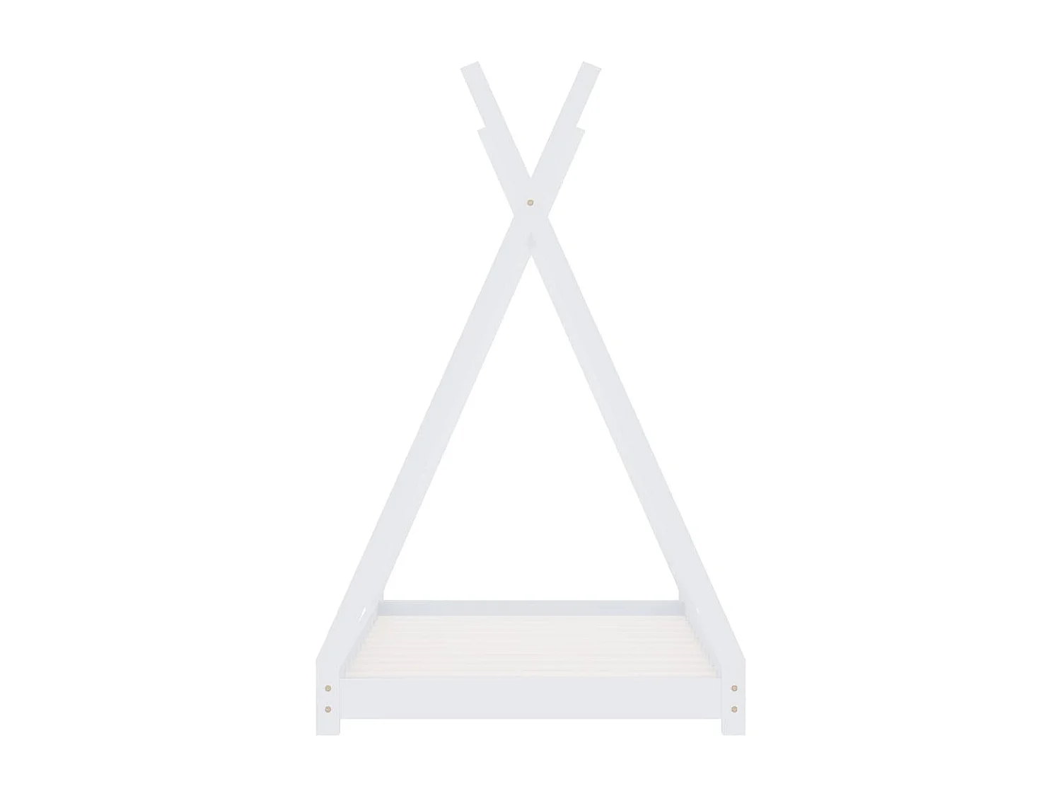 Kinder-Bettgestell Weiß Massivholz Kiefer 90 x 200 cm