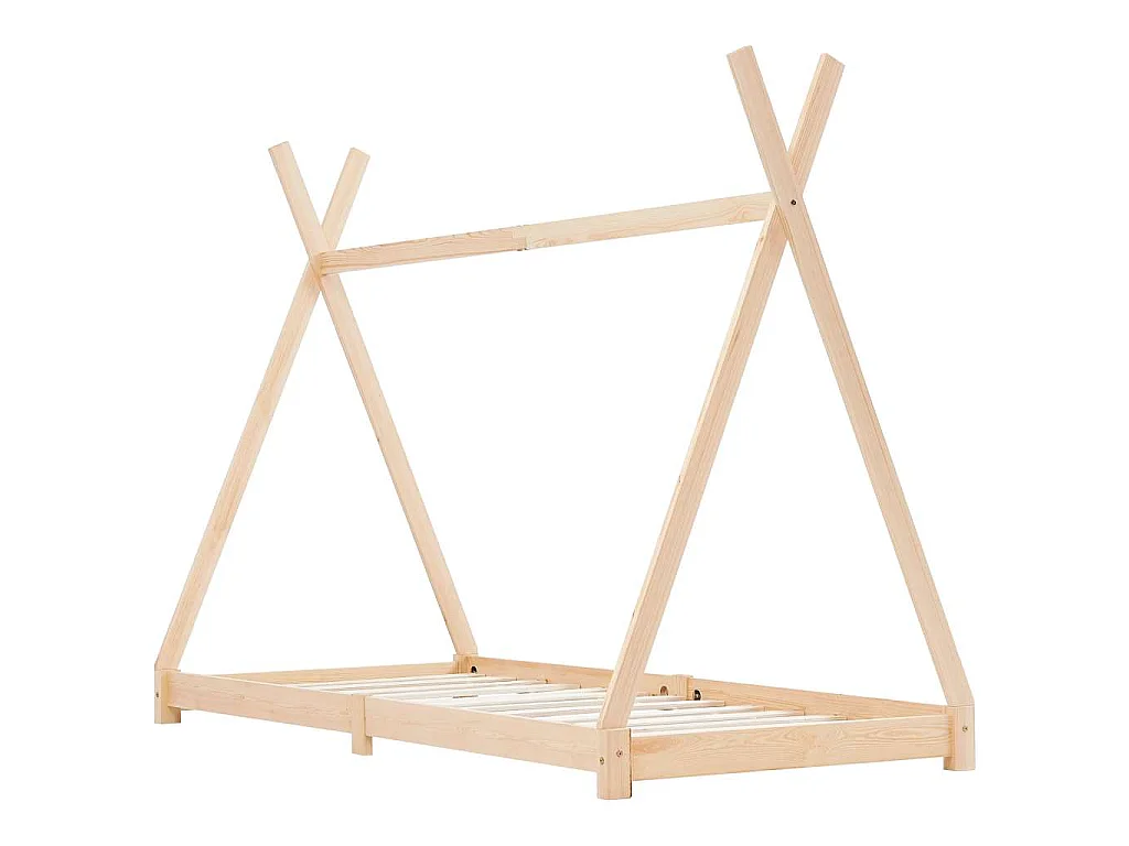 Cadre de lit d'enfant Bois de pin massif 90 x 200 cm