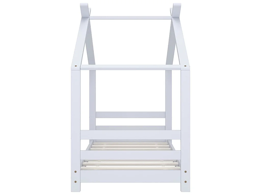 Cadre de lit d'enfant Blanc Bois de pin massif 70x140 cm