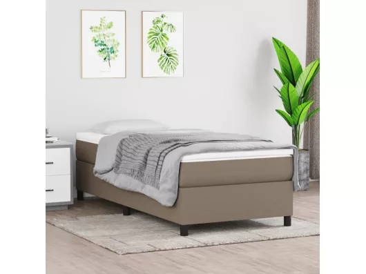 Kauf Unique Boxspringbett mit Matratze Taupe 90x200 cm Stoff