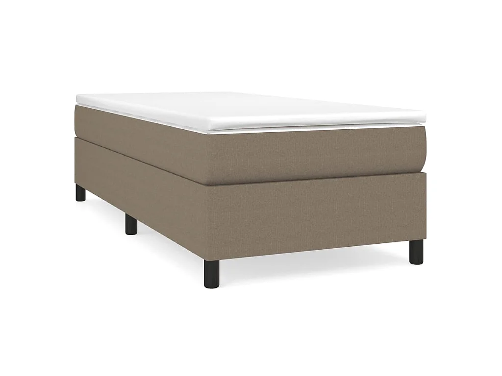 Boxspringbett mit Matratze Taupe 90x200 cm Stoff