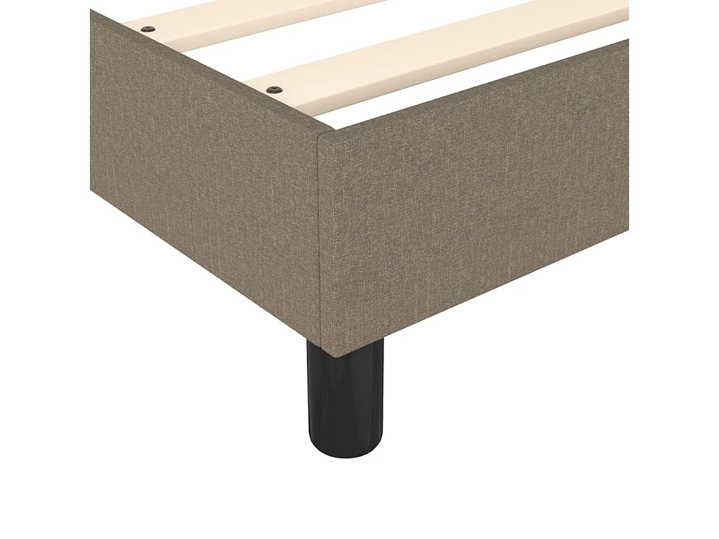Boxspringbett mit Matratze Taupe 90x200 cm Stoff