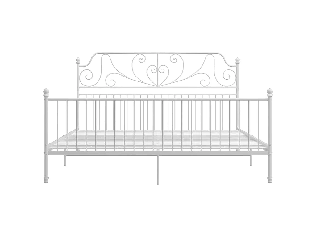 Bedframe metaal wit 200x200 cm