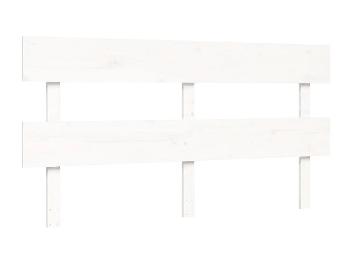 Cama para idosos com cabeceira 160x200 cm madeira maciça branco