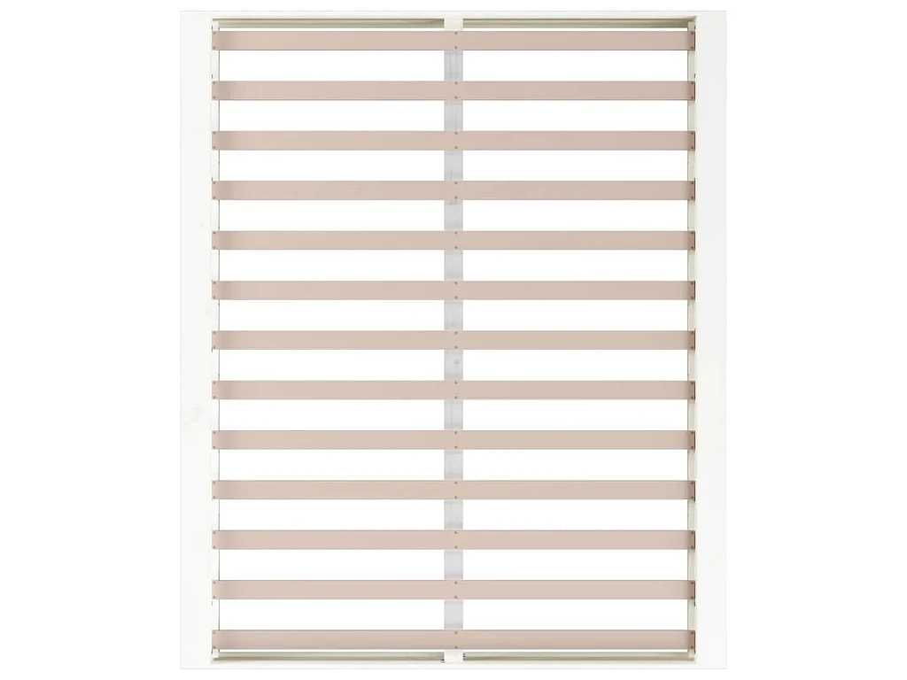 Cadre de lit sans matelas blanc 140x200 cm bois massif