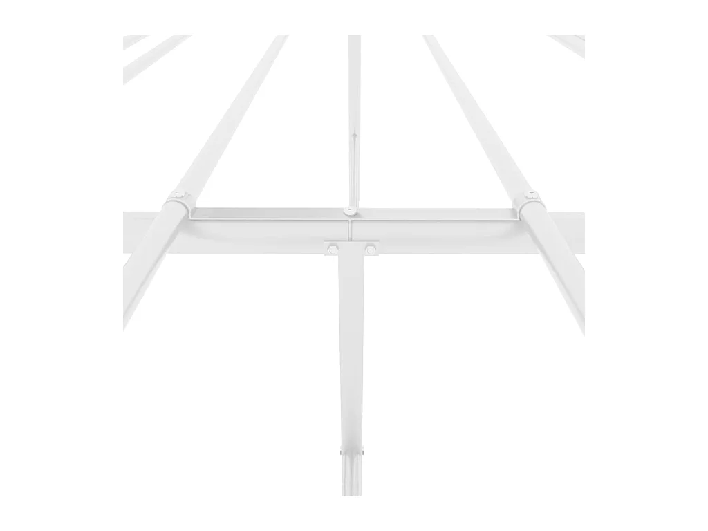 Cadre de lit métal sans matelas blanc 180x200 cm