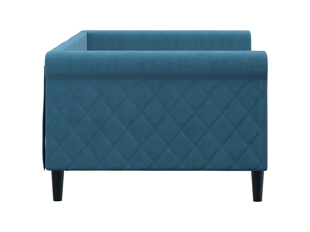 Slaapbank 90x200 cm fluweel blauw