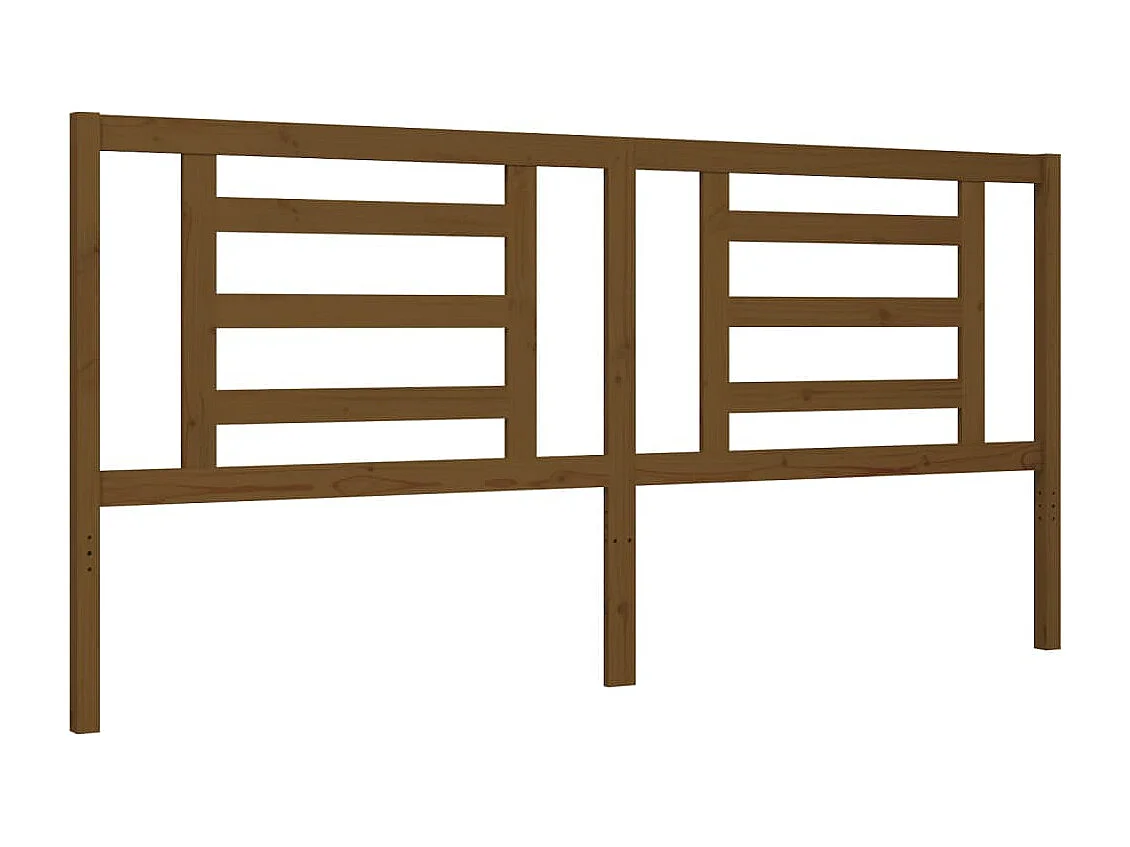 Cadre de lit sans matelas marron miel 200x200cm bois pin massif