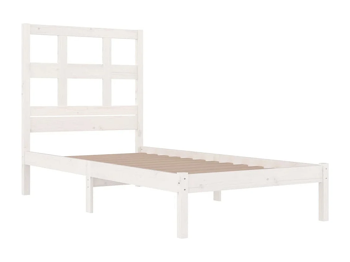 Giroletto senza Materasso Bianco 75x190 Legno Massello di Pino