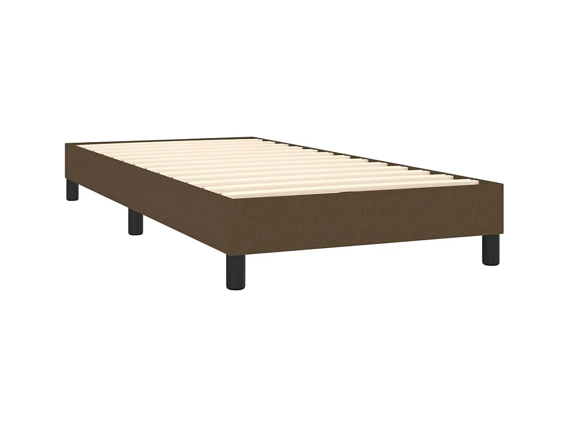 Boxspringbett mit Matratze Dunkelbraun 80x200 cm Stoff