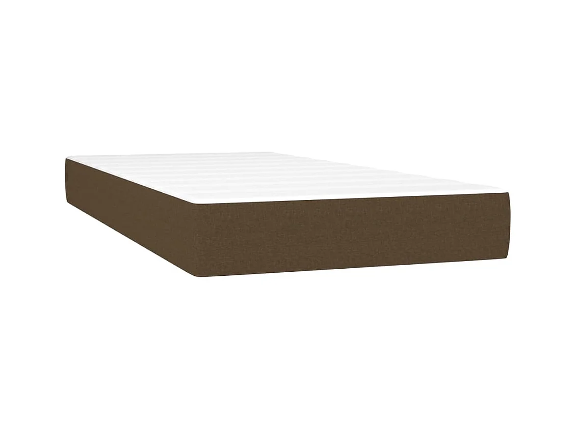 Boxspringbett mit Matratze Dunkelbraun 80x200 cm Stoff