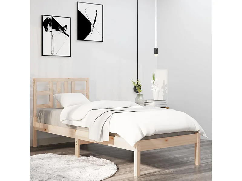 Bedframe massief hout 90x190 cm