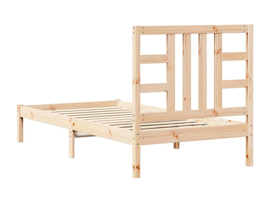 Estructura de cama madera maciza 90x190 cm