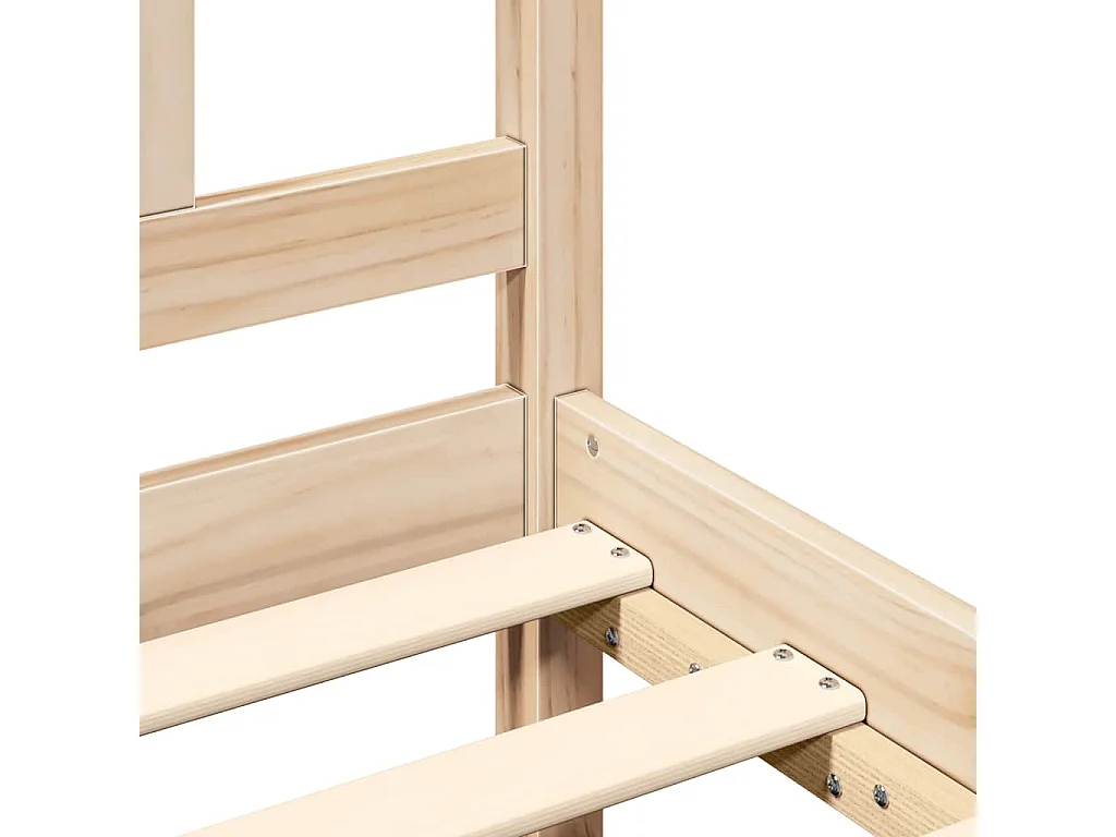 Estructura de cama madera maciza 90x190 cm