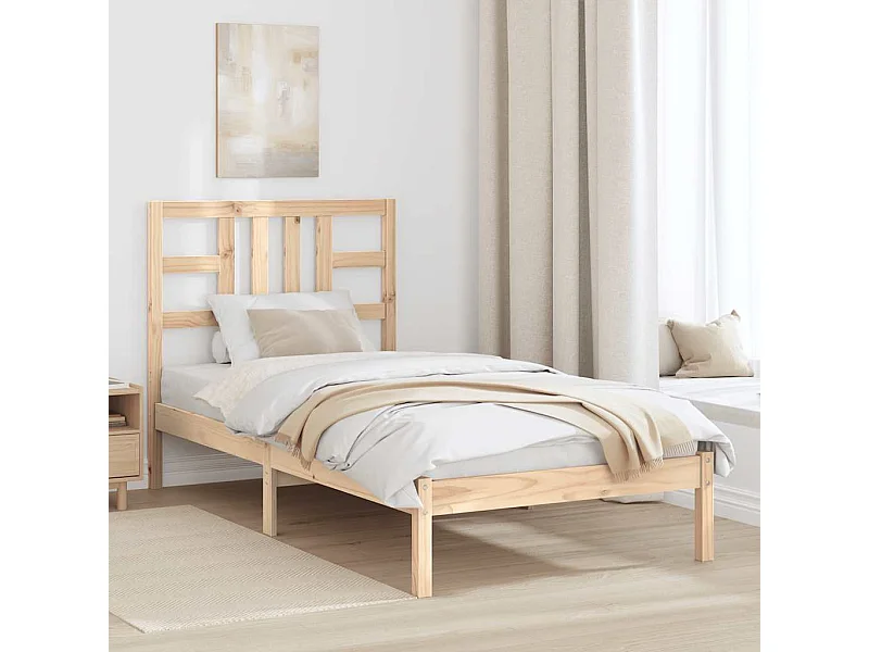 Cadre de lit sans matelas 90x190 cm bois massif