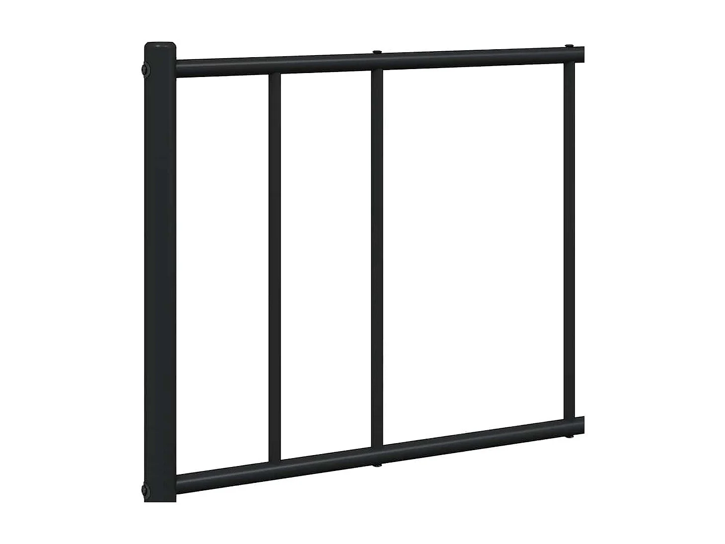 Bedframe met hoofd- en voeteneinde metaal zwart 135x190 cm