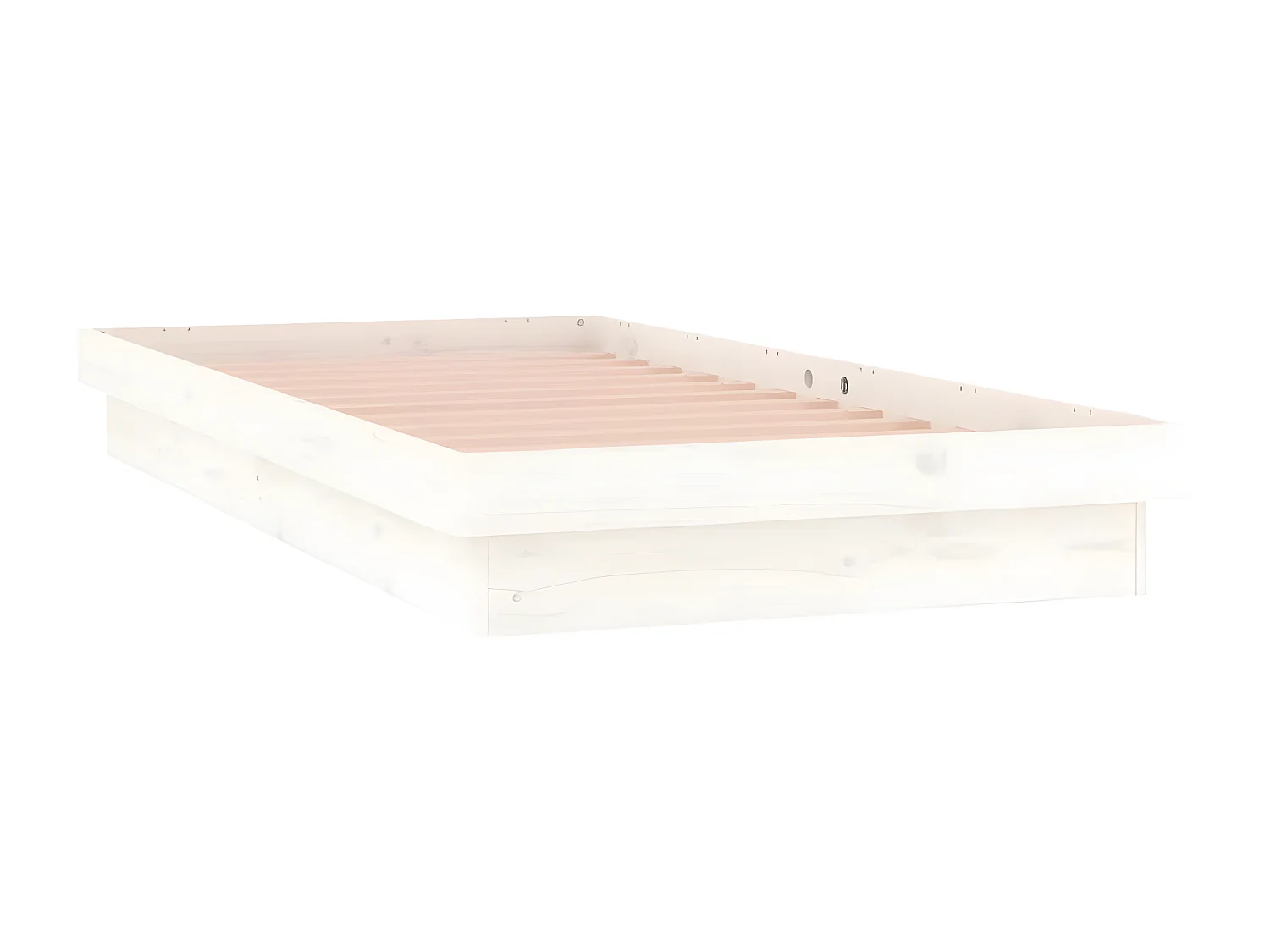 Bedframe LED massief hout 90x200 cm